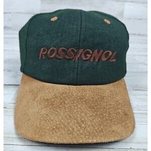 ROSSIGNOL Hook & Loop Strapback Hat Multicolor One Size Adjustable Suede Bill